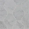 Water Jet 512 Lanterna White Carrara Polished Marble 13.10"x11.40"