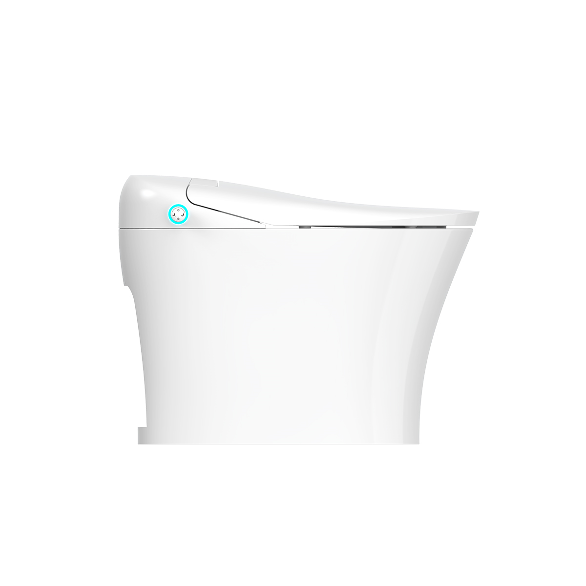 16.13" W x 26.00" D x 19.38" H – Heated, Auto Flush, Remote-Controlled Smart Toilet