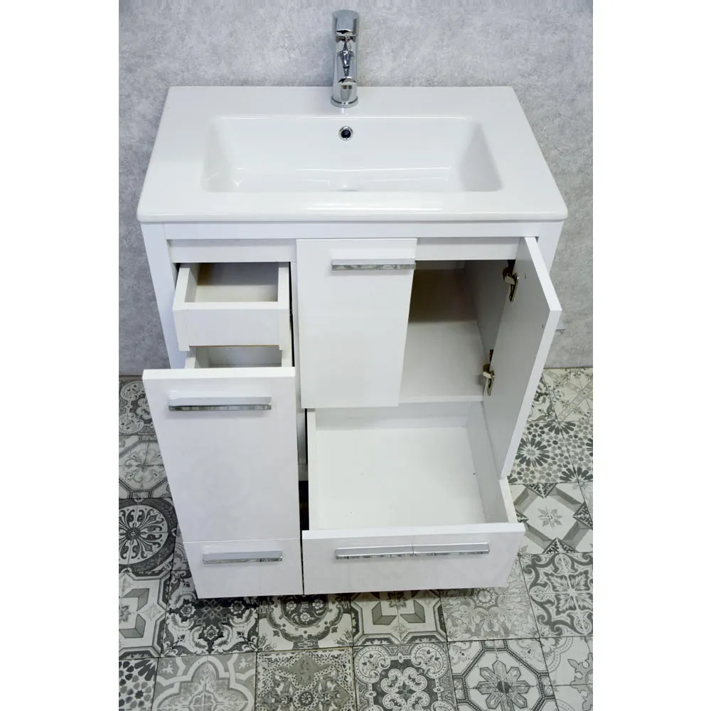 Alliance 28” White Bathroom Vanity (left)