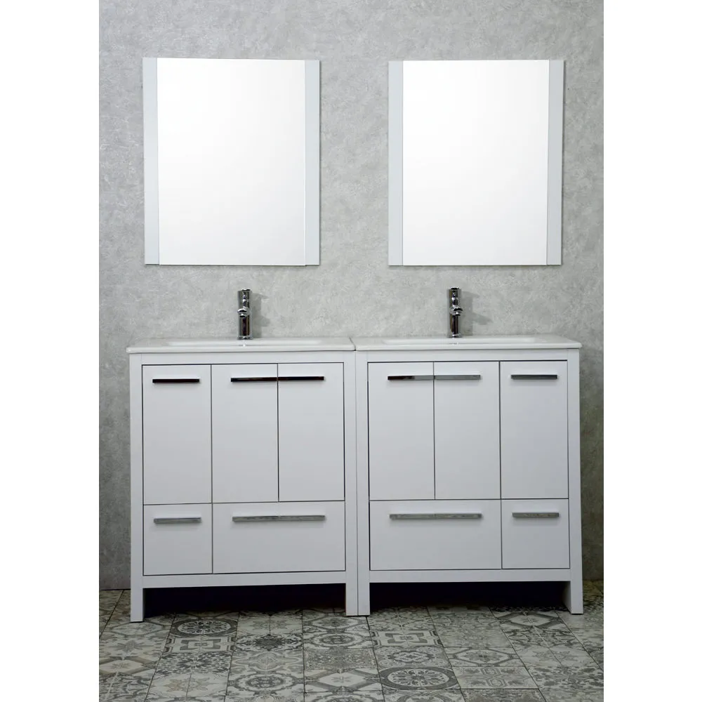 Alliance 56” White Bathroom Vanity
