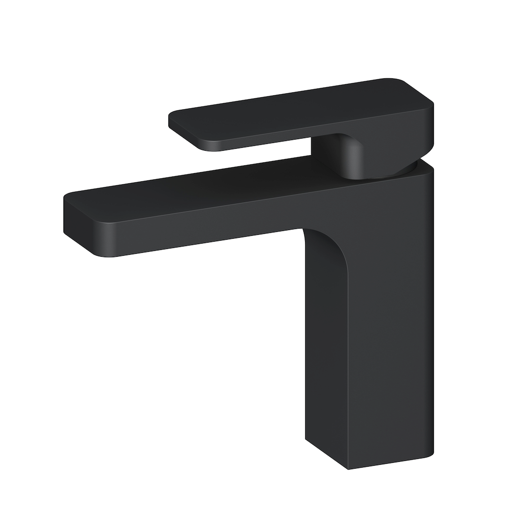 Elegant Single Handle Lavatory Faucet  for Modern Bathrooms Single Faucet Matte Black Chrome Single Hole Faucet 1-3/4″ W x 5″ D x 6-1/4″ H