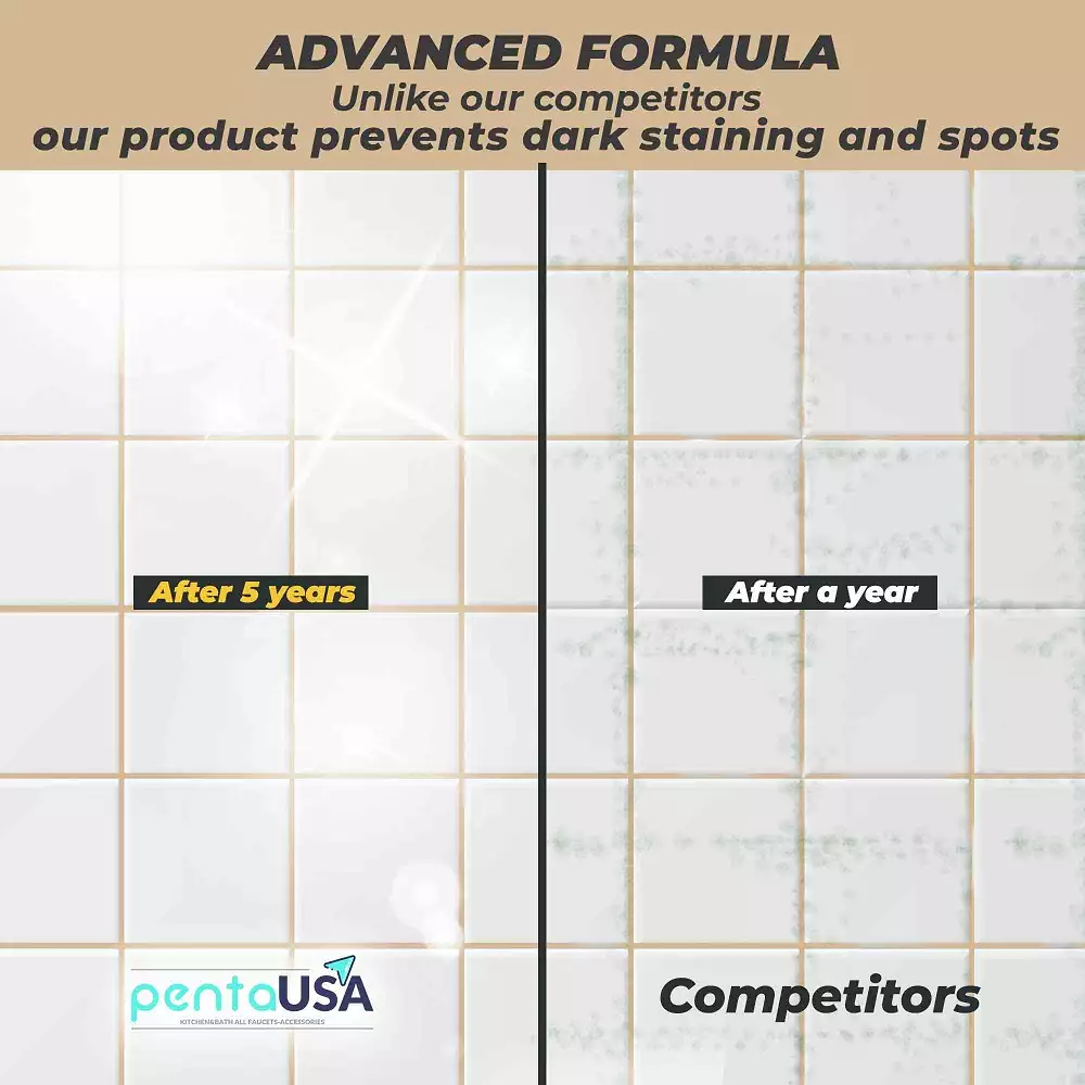 PentaUSA 250 Gr Beige Color Tile Grout Repairs Kit, Fast Drying Grout Repair Kit-8.8oz