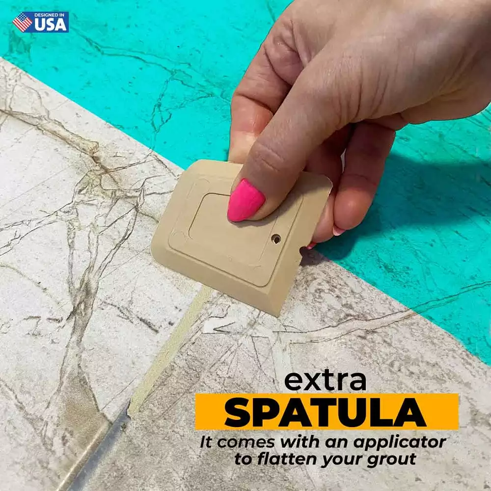 PentaUSA 250 Gr Beige Color Tile Grout Repairs Kit, Fast Drying Grout Repair Kit-8.8oz