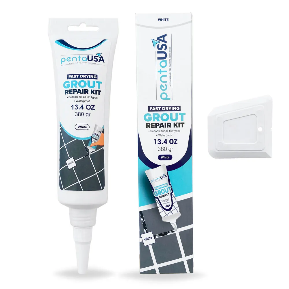 PentaUSA Tile Grout - Grout Filler Repairs Renews Tube, Fast Drying Grout  Repair Kit, Odorless Grout Paint, Advanced Formula - Restore and Renew  Grout