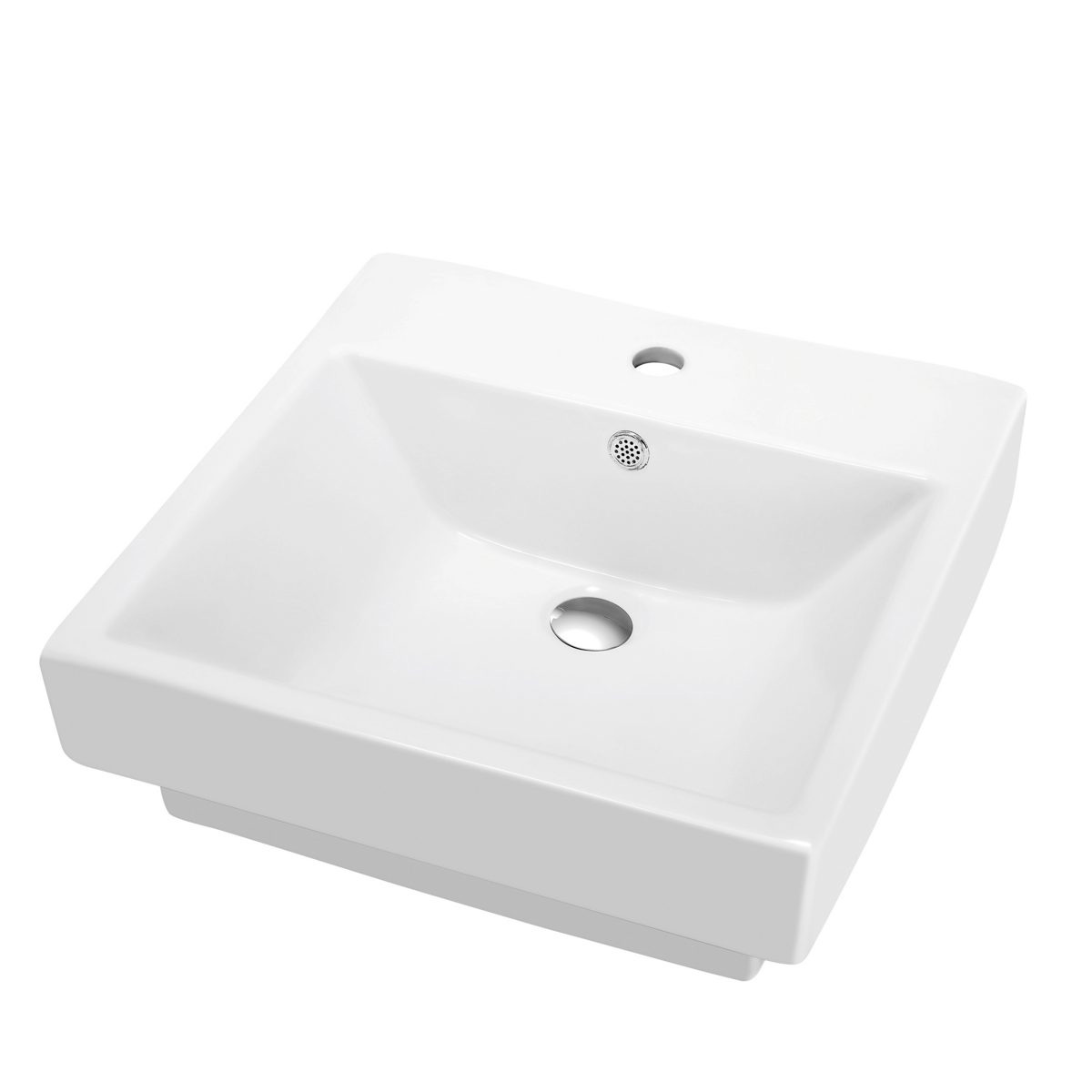 Square Ceramic Basin 20″ X 20″ - Top-Mount Design, cUPC Certified, Polished Ceramic Finish