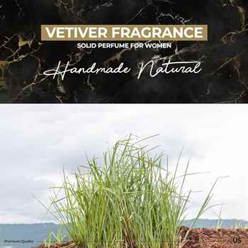 Vetiver 0.5oz (15 gr) Solid Perfume - TROIA US Solid Cologne for Women, Travel Size, Handmade Wax Perfume