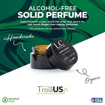 0.5oz  (15g) Birch Solid Cologne - TROIA US Solid Perfume for Men, Travel Size, Portable Handmade Fragrance