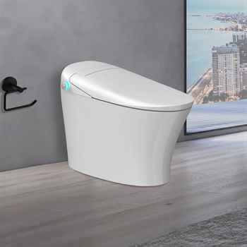 16.13" W x 26.00" D x 19.38" H – Heated, Auto Flush, Remote-Controlled Smart Toilet