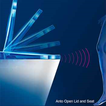 16.13" W x 26.00" D x 19.38" H – Heated, Auto Flush, Remote-Controlled Smart Toilet