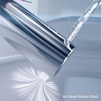 16.13" W x 26.00" D x 19.38" H – Heated, Auto Flush, Remote-Controlled Smart Toilet