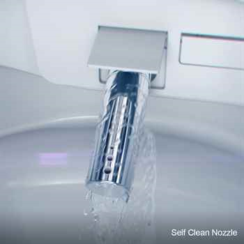 16.13" W x 26.00" D x 19.38" H – Heated, Auto Flush, Remote-Controlled Smart Toilet