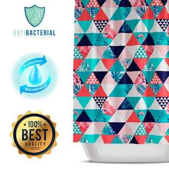 Floral Elegance: 70x79 Inch Water-Repellent Shower Curtain Set with 12 Hooks