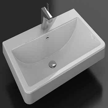 Acrylic Top-Mount Basin Acyrlic White Top-Mount Ceramic Basin Top Sink 31-1/2″ W x 20-3/8″ D x 7-1/4″ H