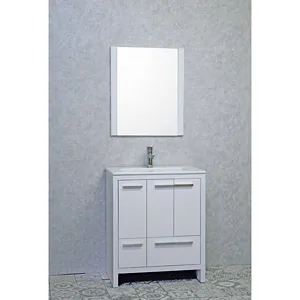 Alliance 28” White Bathroom Vanity (left)