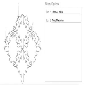 Angel Leaves Designer Water Jet Mosaic - Customizable Luxury Tile Design