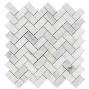 Arabescato 1x2 Marble Herringbone Polished Tile All Marble Tiles