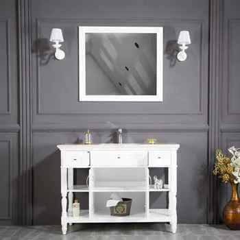 Paterson 56" White Bathroom Cabinet