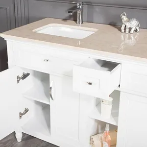 Paterson 72" White Double Sink Bathroom Cabinet