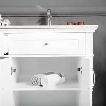 Paterson 72" White Double Sink Bathroom Cabinet