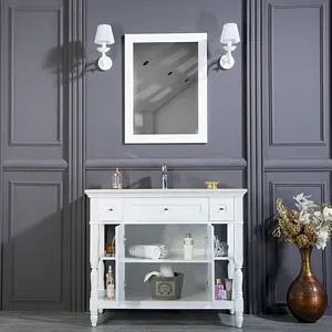 Paterson 42" White Bathroom Cabinet