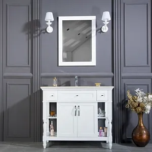 Paterson 42" White Bathroom Cabinet