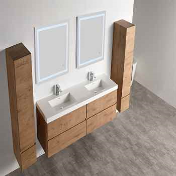 Asos 72 inch Classic Oak Double Sink Vanity