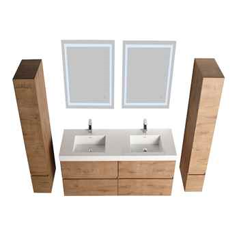Asos 72 inch Classic Oak Double Sink Vanity