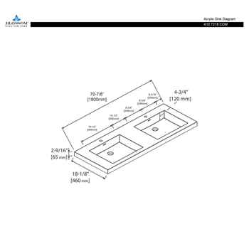 Asos Top Basin Mount 72 inch 