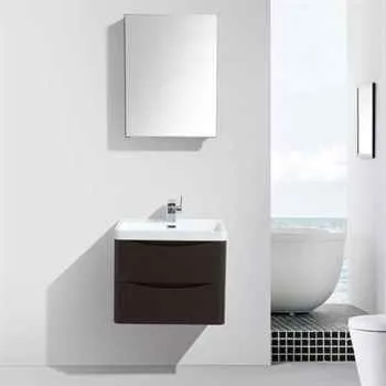 Athens 24 Inch Chestnut Bathroom Vanity - Modern Style and Storage Combo