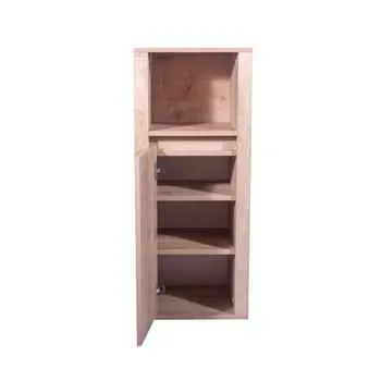 Atlanta 39" Wall-Mounted Oak Linen Cabinet for Bathroom Storage