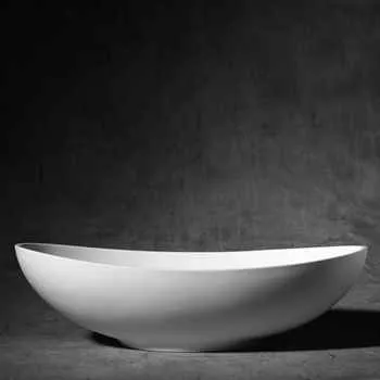 Atlas Sink Acyrlic White Solid Surface 22 1/2"w 13"l 6 1/4"h Oval Top Sink