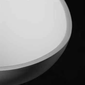 Atlas Sink Acyrlic White Solid Surface 22 1/2"w 13"l 6 1/4"h Oval Top Sink