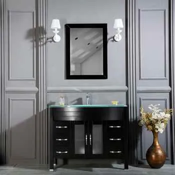 Jersey City 42" Black Bathroom Cabinet