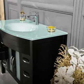 Jersey City 42" Black Bathroom Cabinet