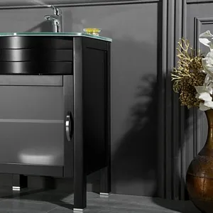 Jersey City 24" Black Bathroom Cabinet