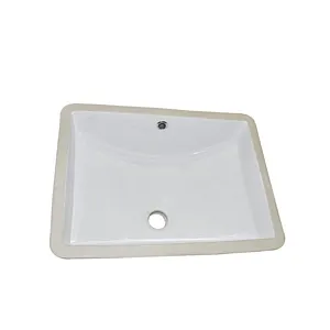 Durable 18.3" White Porcelain Vanity Sink - Undermount, Single Hole