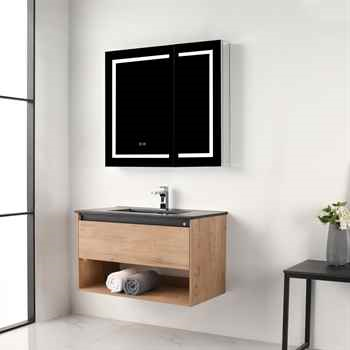 Begonia 36 inch Classic Oak LED Vanity