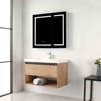 Begonia 36 inch Classic Oak LED Vanity