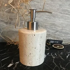 Beige Traverten Bath Set  (6 PIECE)