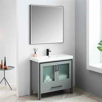 Birmingham 36 Inch Vanity with Metal Grey