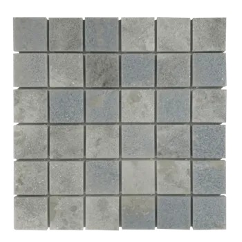 Blue Celeste Marble Mosaic Polished Square White & Blue 12"x12" (2"x2" Chip Size)