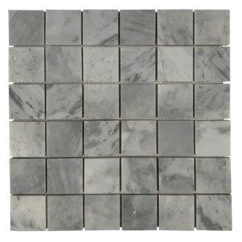 Blue De Argentino Marble Mosaic Polished Square 12"x12" (2"x2" Chip Size)