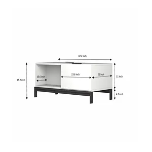 VanitySale M001 White House Middle Table 47 1/4" and For Tv  Stand up to 55"