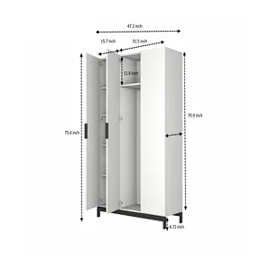 Cannur M002 White House Wardrobe 47 1/4"