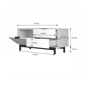 Cannur M003 56" White House Tv Stand for TVs 