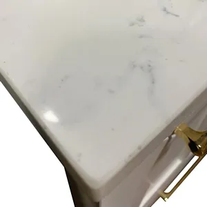 Carrara 36 inch Bathroom Vanity Top Marble for Undermount Sink 3 Hole For Faucet