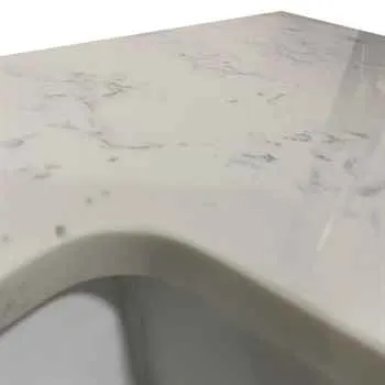 Carrara 36 inch Bathroom Vanity Top Marble for Undermount Sink 3 Hole For Faucet