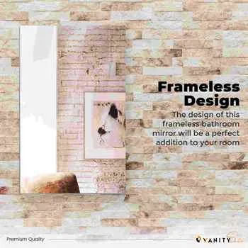 Chicago 27 3/4" White Mirror Frameless