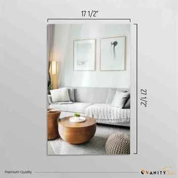 Chicago 27 3/4" White Mirror Frameless
