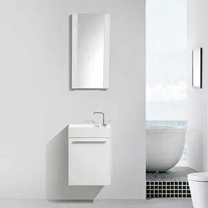 Colmar 18" Bathroom Vanity Glossy White With Compatible Mirror